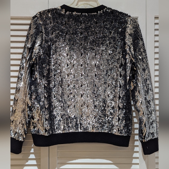 Michael Kors silver sequin sweater - Picture 3 of 6